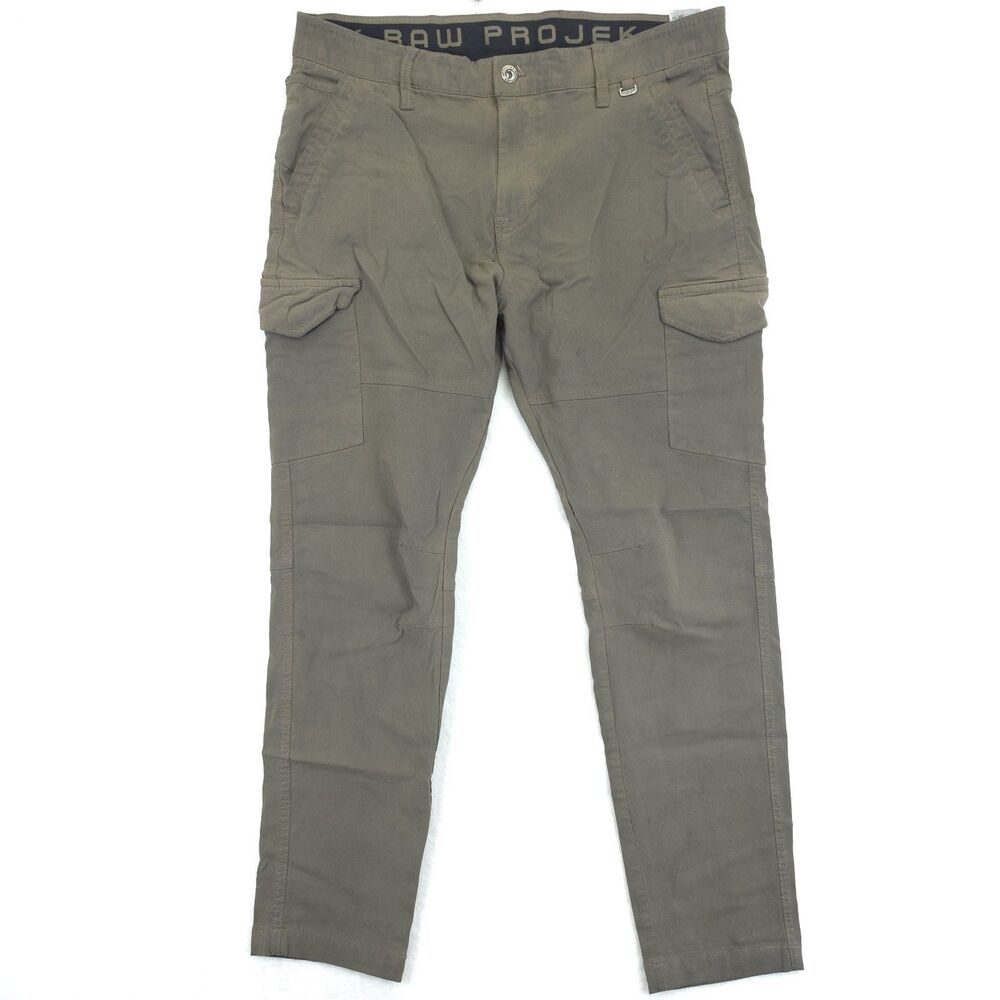 Projek Raw Bungee flex Cargo Pants Men Size 36x29 Classic Slim Fit Green